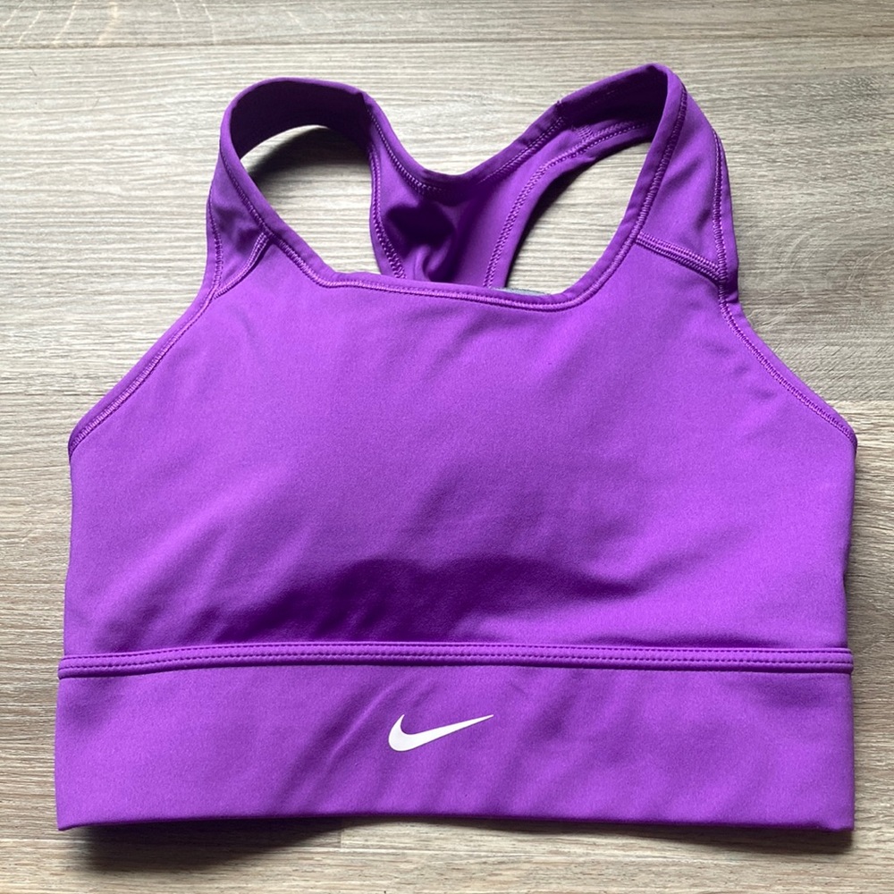 Purple Nike sports bra